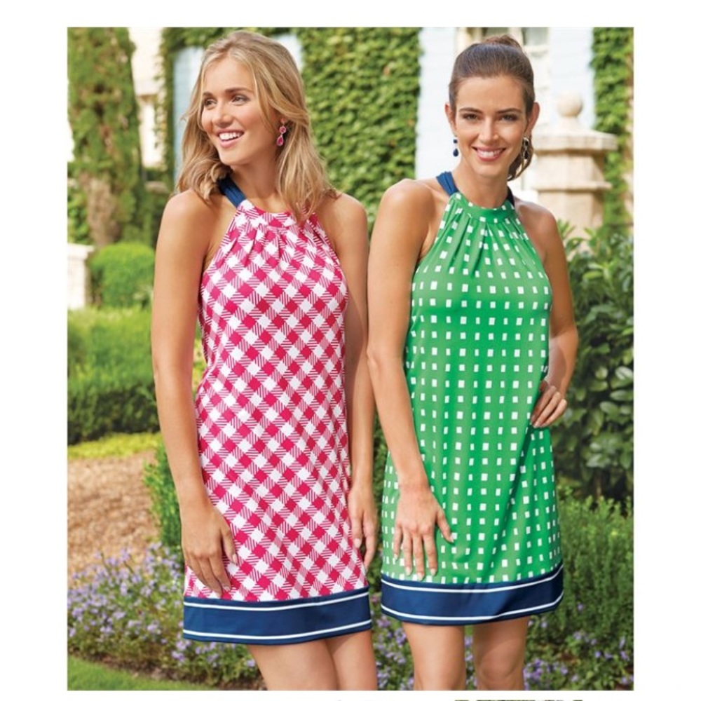 Mudpie Natalie Bow Pink Gingham Dress